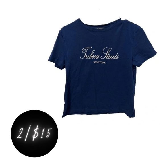 ZARA Tribeca Nights Embroidered Graphic Tee - Picture 2 of 8